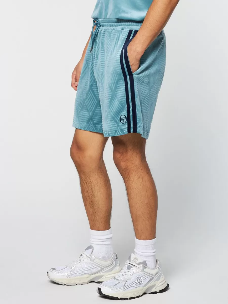 Velour>Sergio Tacchini Debossed Damarindo Velour Short- Larkspur