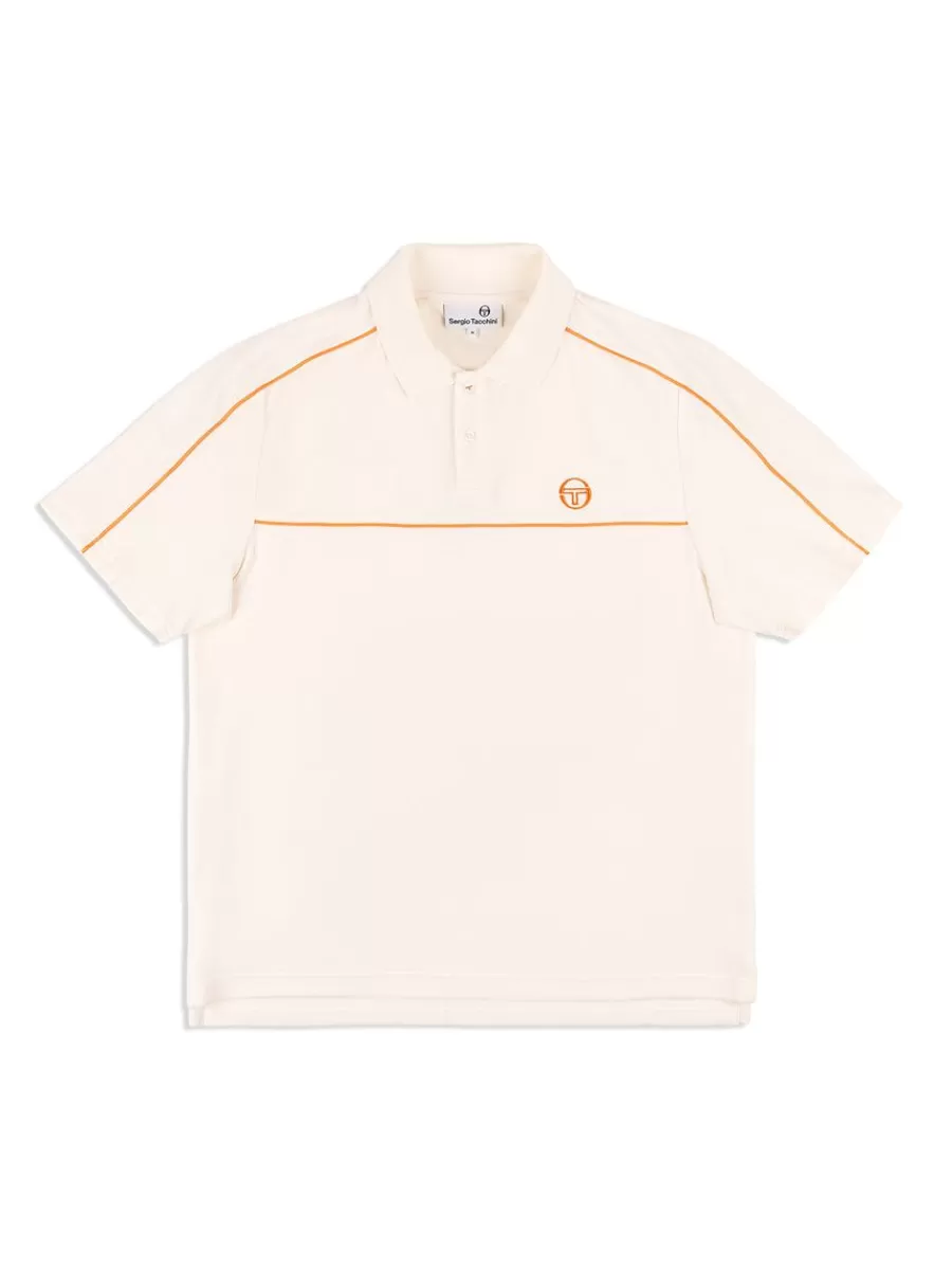 Matching Separates>Sergio Tacchini Lioni Velour Polo Archivio- Gardenia