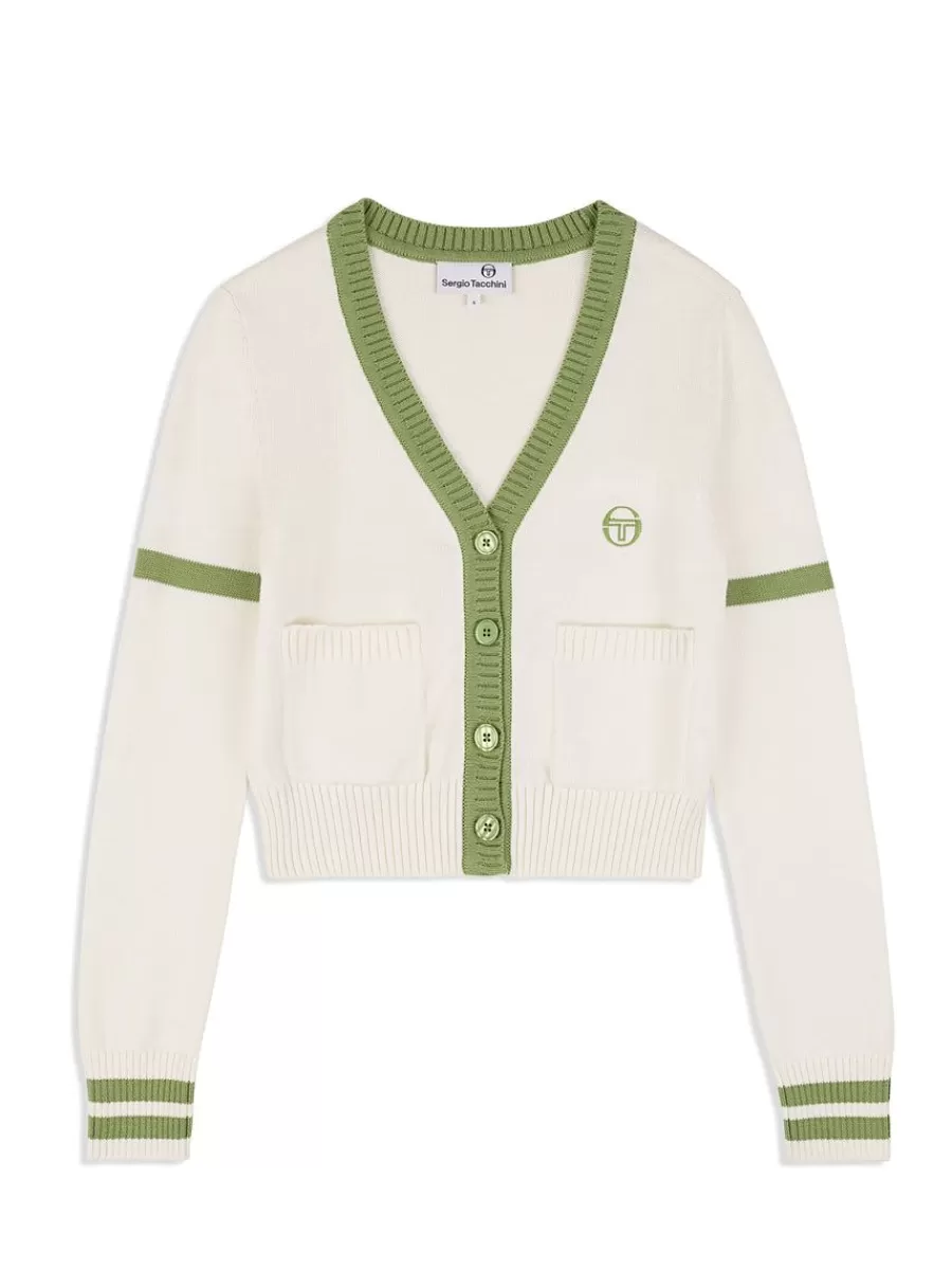 View All>Sergio Tacchini Lucia Knit Cardigan- Gardenia